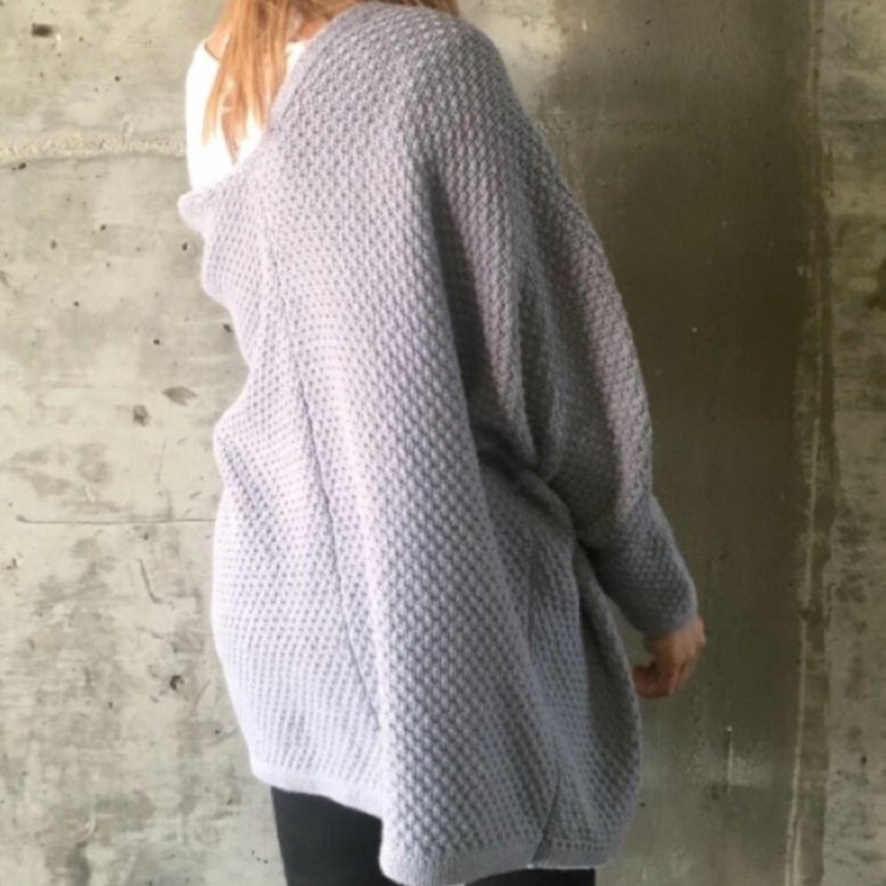 Boho Slouchy sweater knit cardigan dolman sleeves - Picture 4 of 4